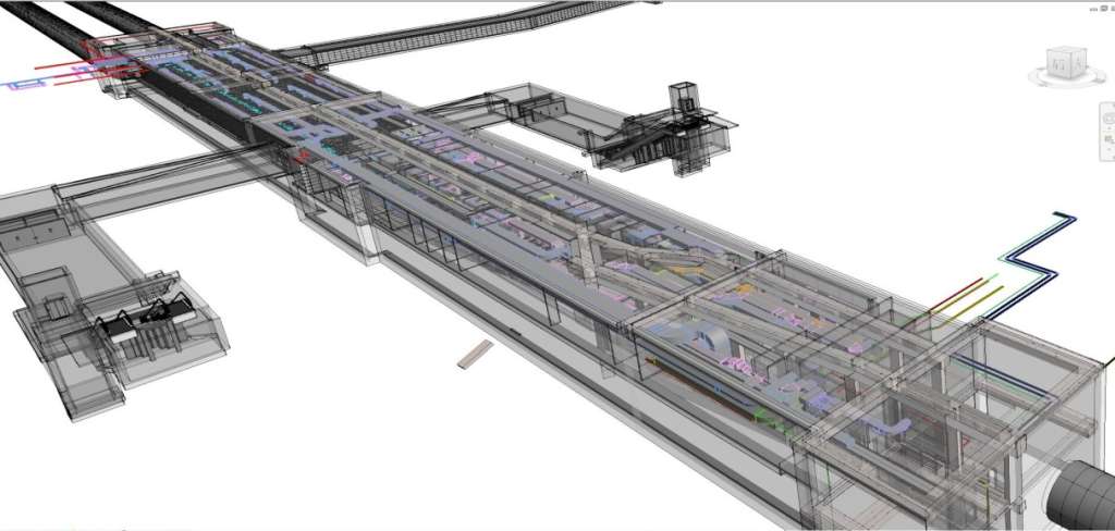 地铁站整体bim模型图